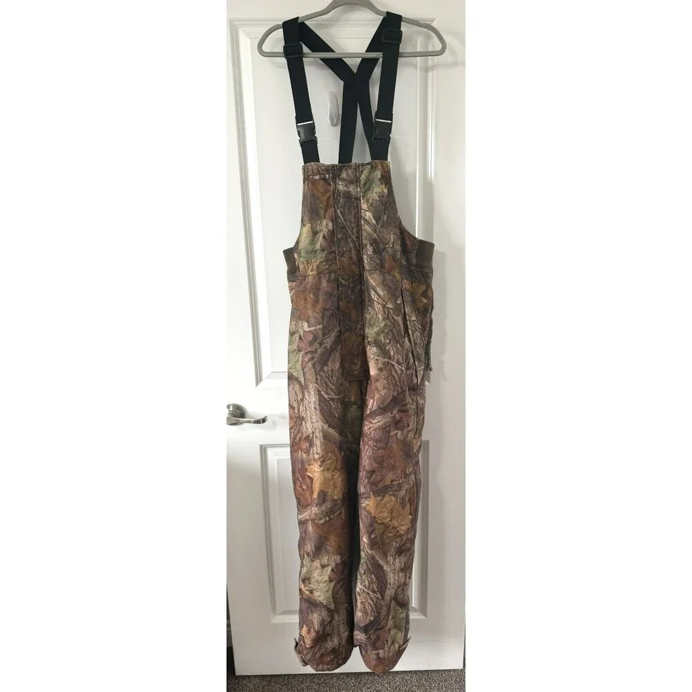 CABELAS Outdoor gear Camo Bib Overalls Adult XL Insulated warm hunting *flaw